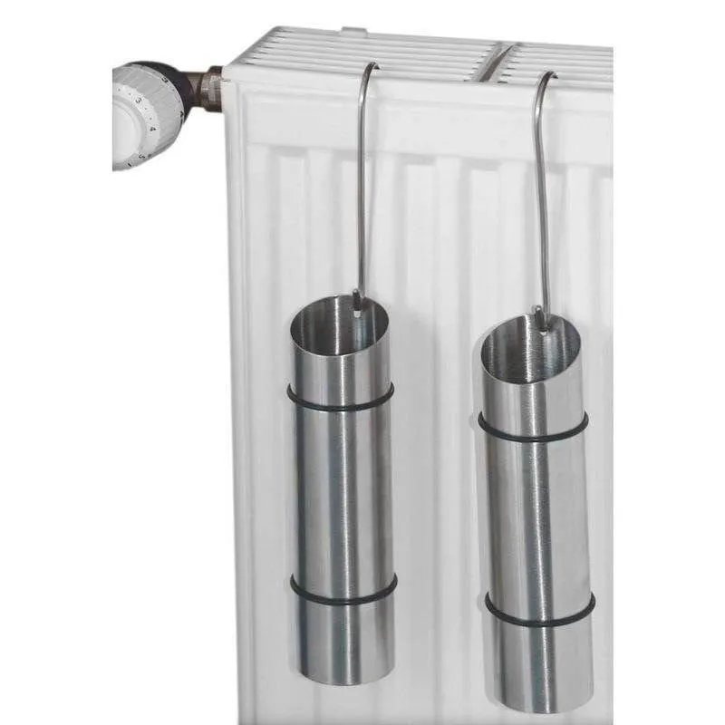 Nawilżacz Na Kaloryfer 34 x 5,5 cm 300 ml Stal Nierdzewna 2 szt. MEBLIVA
