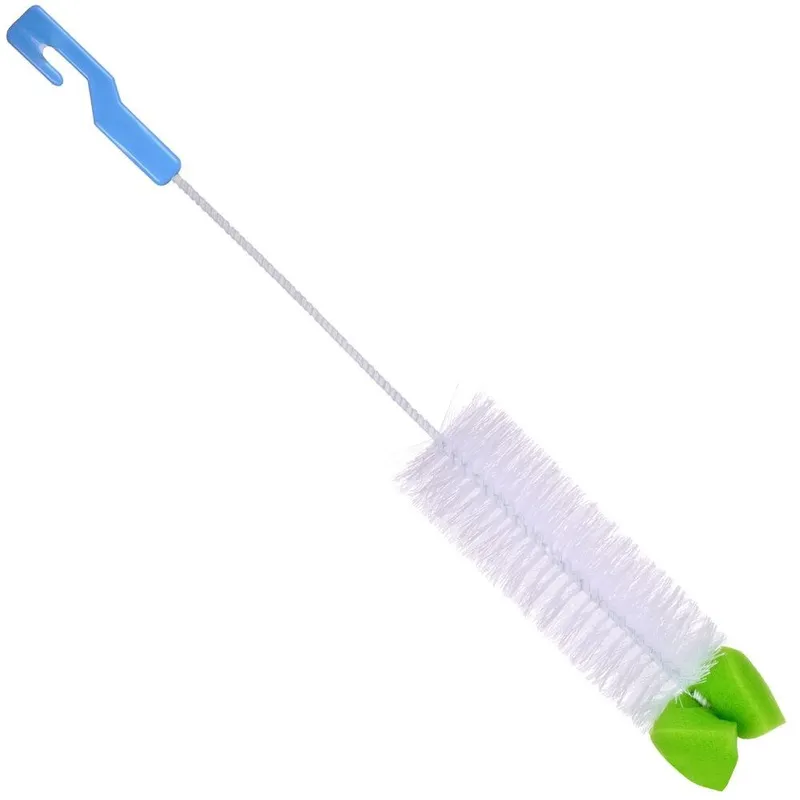 Szczotka Do Butelek Wąskich Naczyń Z Gąbką Długa Myjka 41 cm MEBLIVA