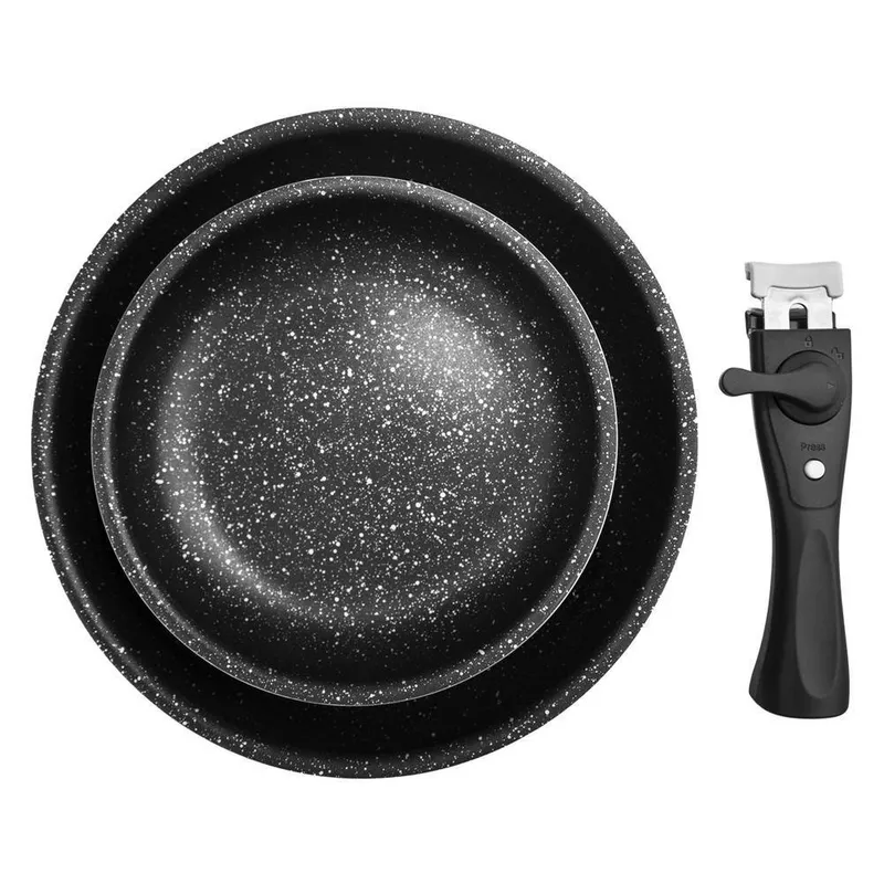 Patelnia Granitowa Zestaw Indukcja Gaz Grande 20/26 cm 3 el. MEBLIVA
