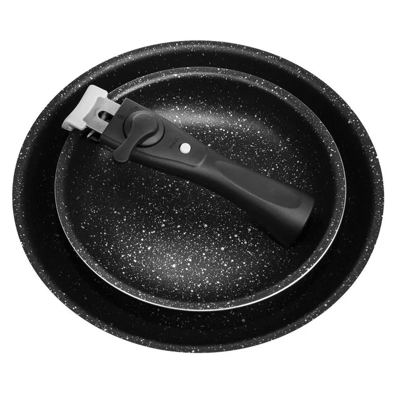 Patelnia Granitowa Zestaw Indukcja Gaz Grande 20/26 cm 3 el. MEBLIVA
