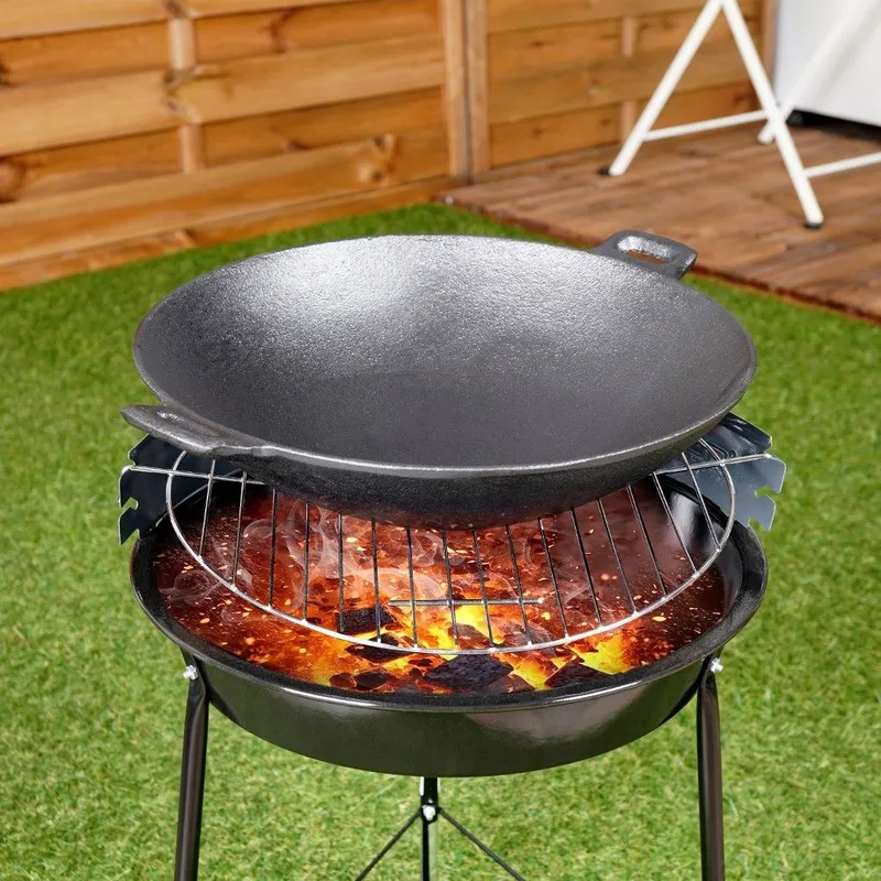 Patelnia Wok Z Uchwytami Nieprzywierająca Solidna 30 cm MEBLIVA