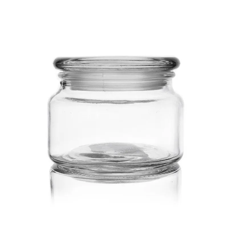 Pojemnik Szklany Retro 380 ml Szczelny Okrągły 10 x 7,5 cm MEBLIVA