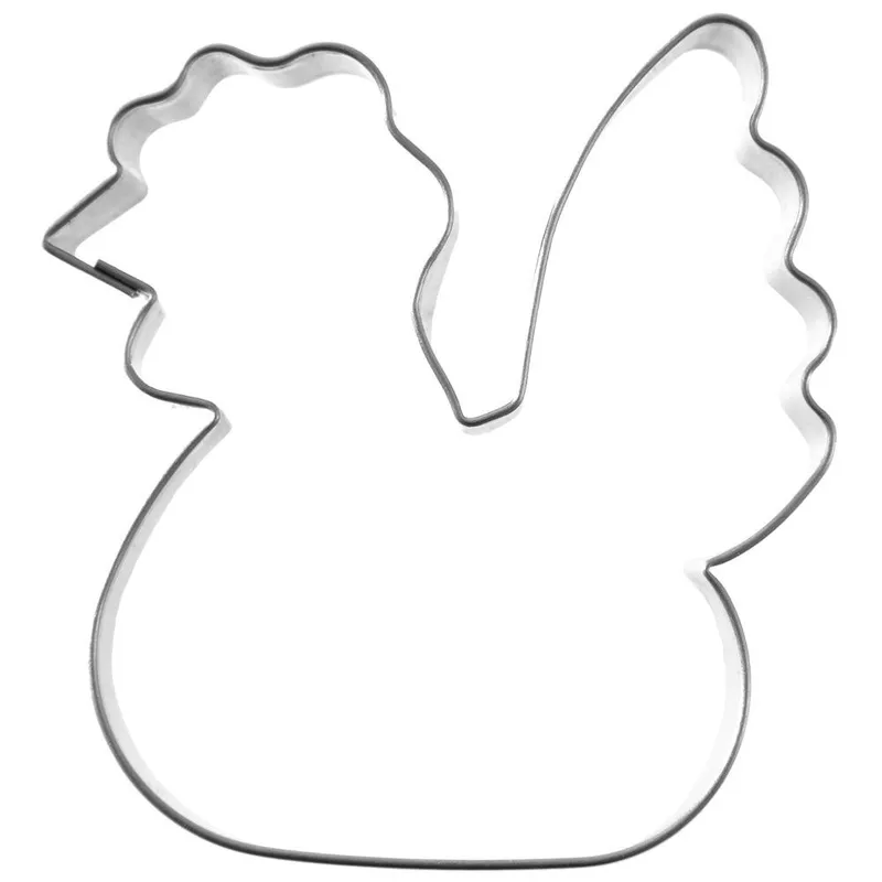 Wykrawacz Do Ciastek Kura 6,5 x 6 cm Stal Nierdzewna Do Zmywarki MEBLIVA