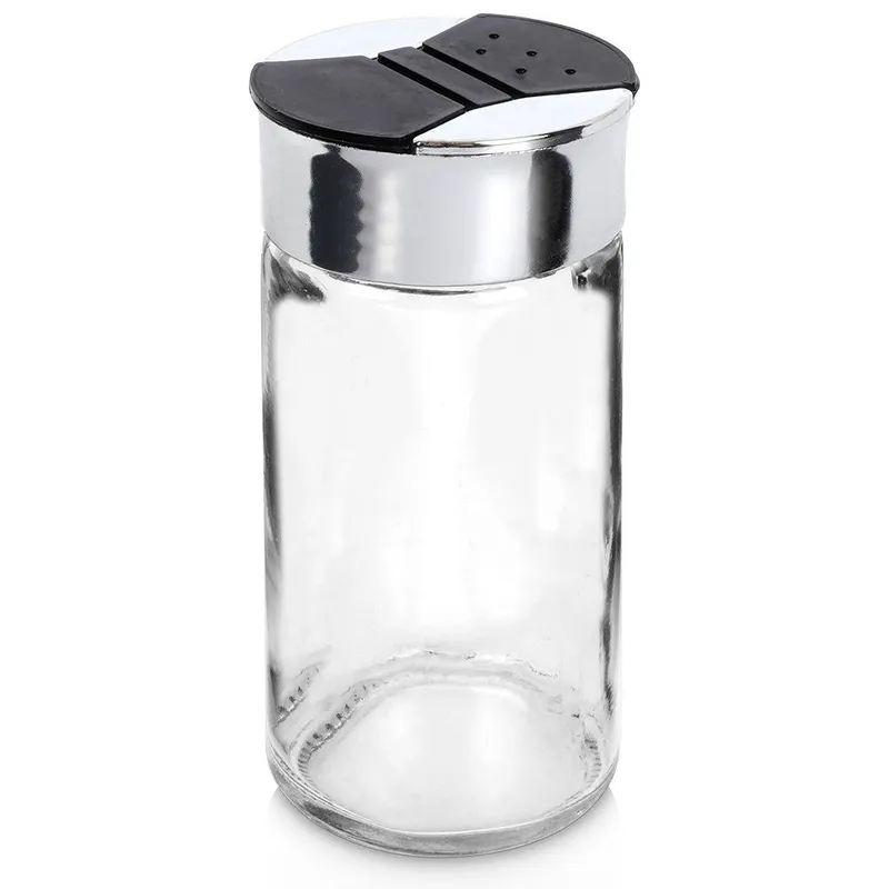 Pojemnik Szklany Na Przyprawy Sitko 100 ml Z Klapkami 10 x 4 cm MEBLIVA