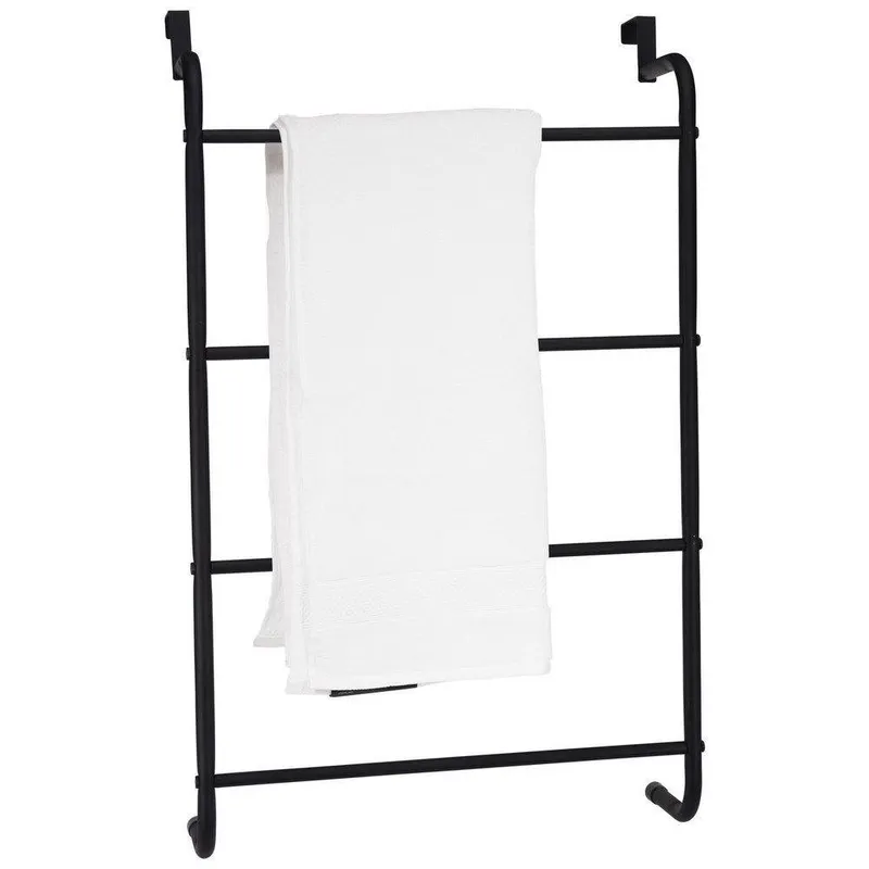 Wieszak Na Ręczniki Metalowy Naścienny BATHROOM SOLUTIONS MEBLIVA - Czarny