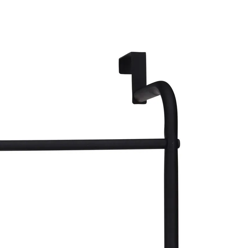 Wieszak Na Ręczniki Metalowy Naścienny BATHROOM SOLUTIONS MEBLIVA - Czarny