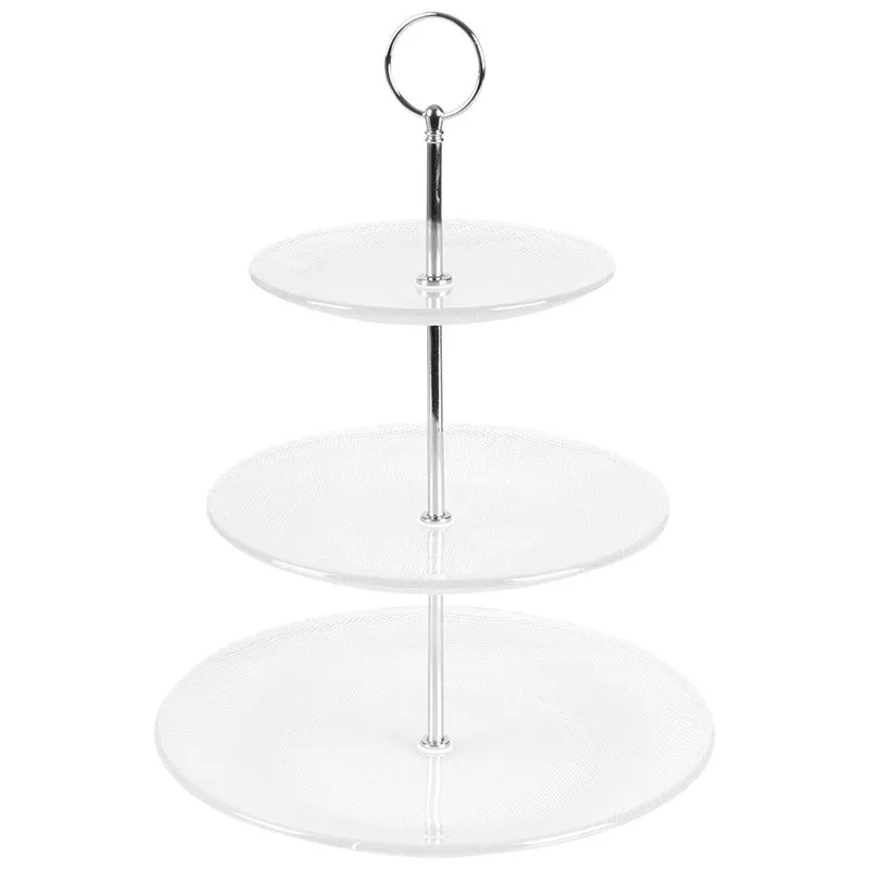 Patera Szklana 3-PIĘTROWA 33 cm MEBLIVA