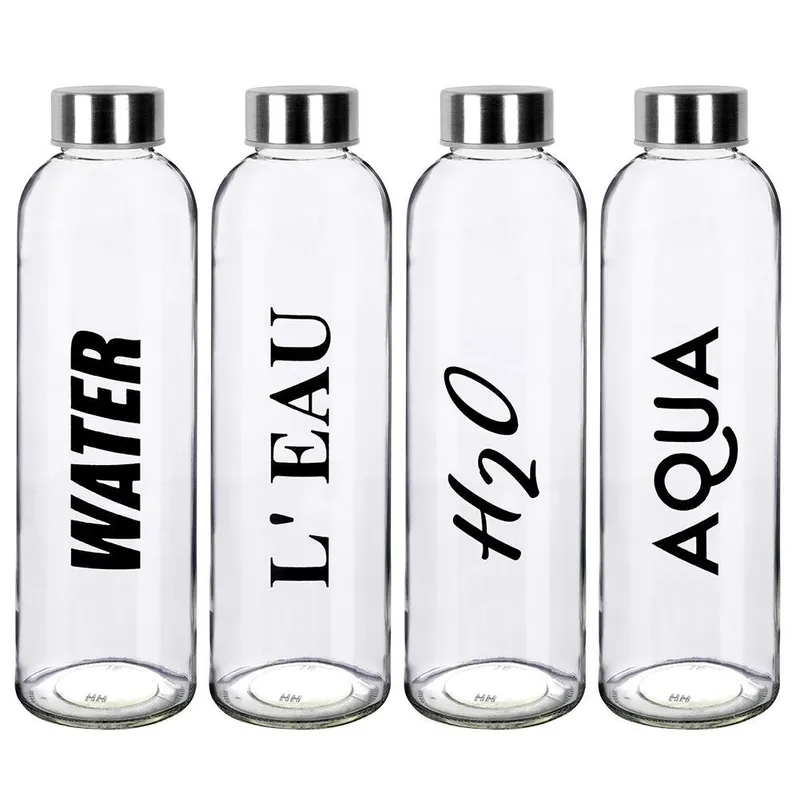 Butelka Na Wodę EXCELLENT HOUSEWARE Szklana 700 ml Szczelna MEBLIVA