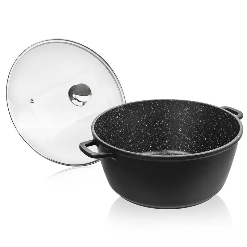 Garnek Granitowy GRANDE Duży 32 cm 9,7 l Indukcja Piekarnik MEBLIVA