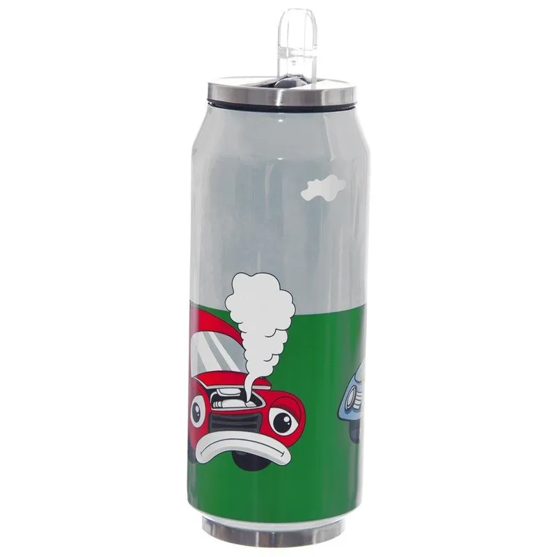 Kubek Puszka Auto Dla Dzieci Termiczny Stalowy Uniwersalny 400 ml MEBLIVA