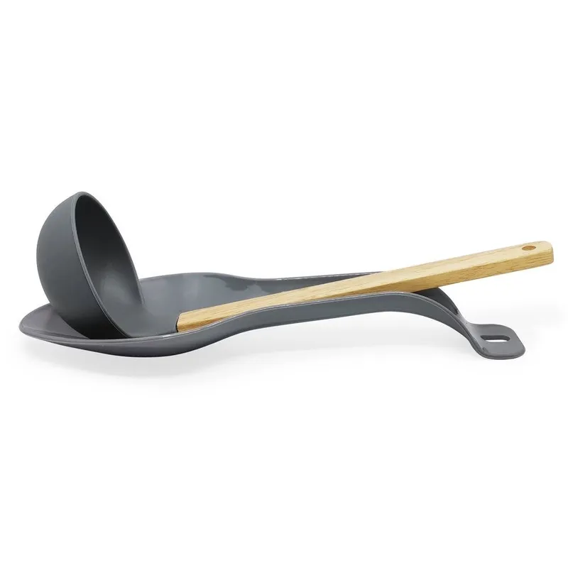 Podstawka Pod Chochlę I Łyżkę 29 x 10,5 cm Ochrona Blatu MEBLIVA - Szara