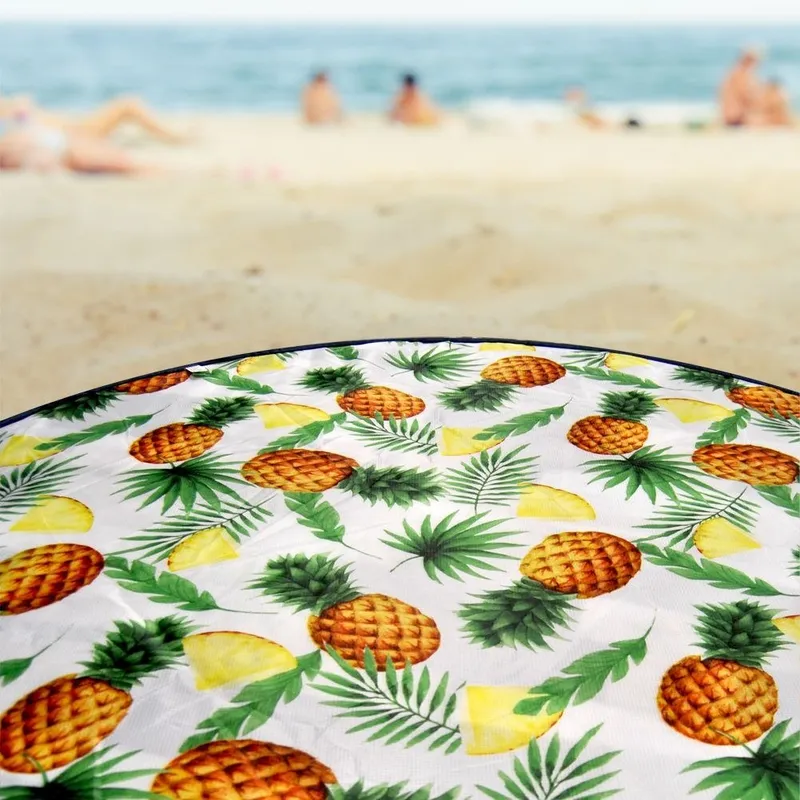 Koc Mata Piknikowa Plażowa Okrągła Lekka Z Pokrowcem Solidna GARDIVA