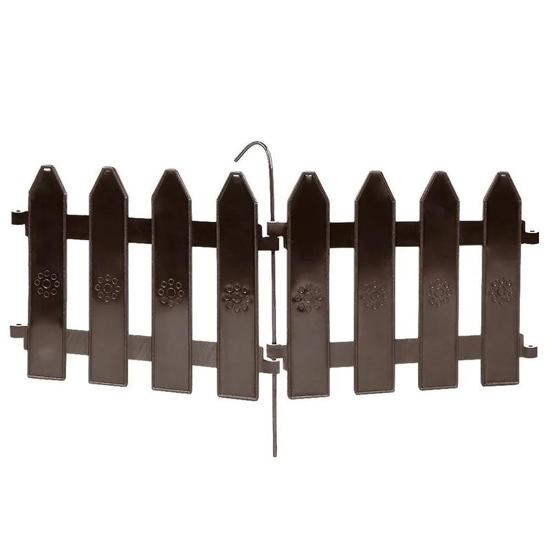 Płotek Ogrodowy Palisada Obrzeże 20x15 cm 10 szt. GARDIVA - Brązowy
