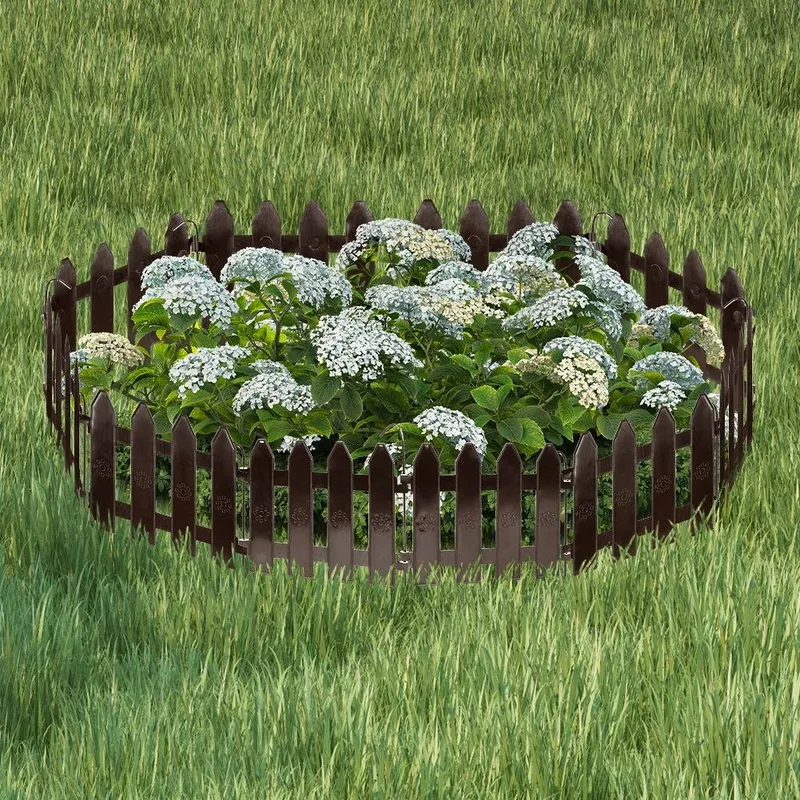 Płotek Ogrodowy Palisada Obrzeże 20x15 cm 10 szt. GARDIVA - Brązowy