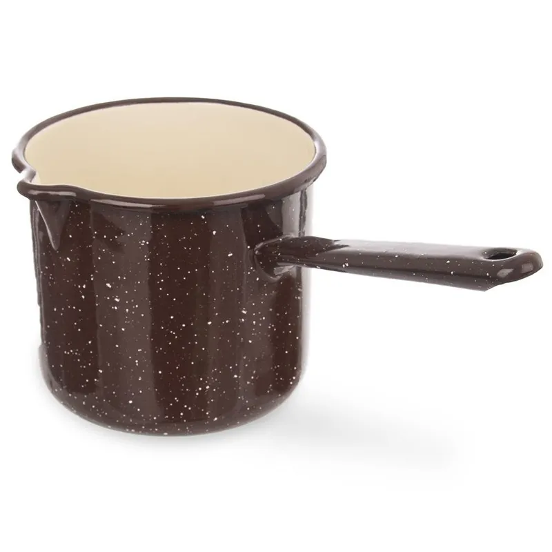Rondel Emaliowany 12 cm 1,2 l MEBLIVA - Brązowy
