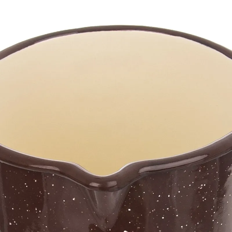 Rondel Emaliowany 12 cm 1,2 l MEBLIVA - Brązowy