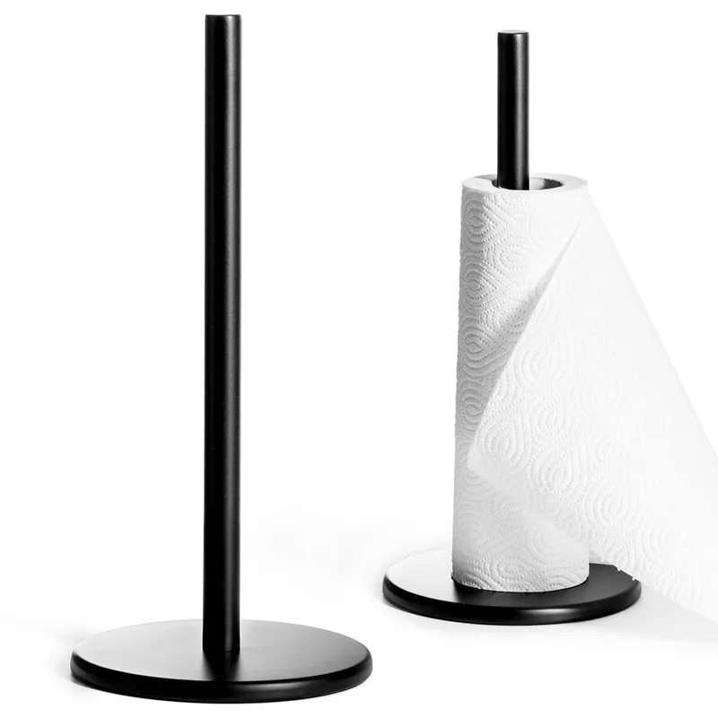 Stojak Na Ręcznik Papierowy Metalowy 33 cm MEBLIVA - Czarny