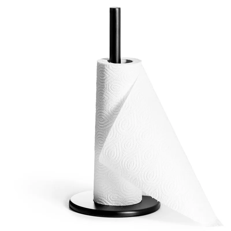 Stojak Na Ręcznik Papierowy Metalowy 33 cm MEBLIVA - Czarny