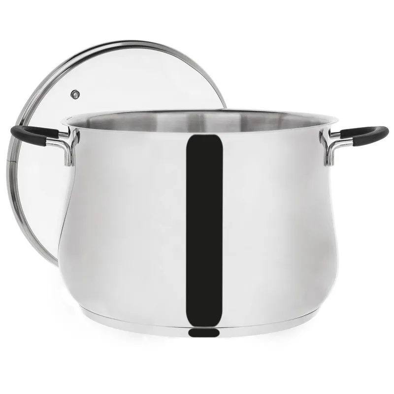 Garnek Stalowy Ze Szklaną Pokrywką DALIE 26 cm, 10,6 l MEBLIVA