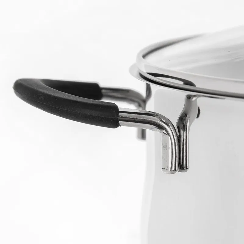 Garnek Stalowy Ze Szklaną Pokrywką DALIE 26 cm, 10,6 l MEBLIVA