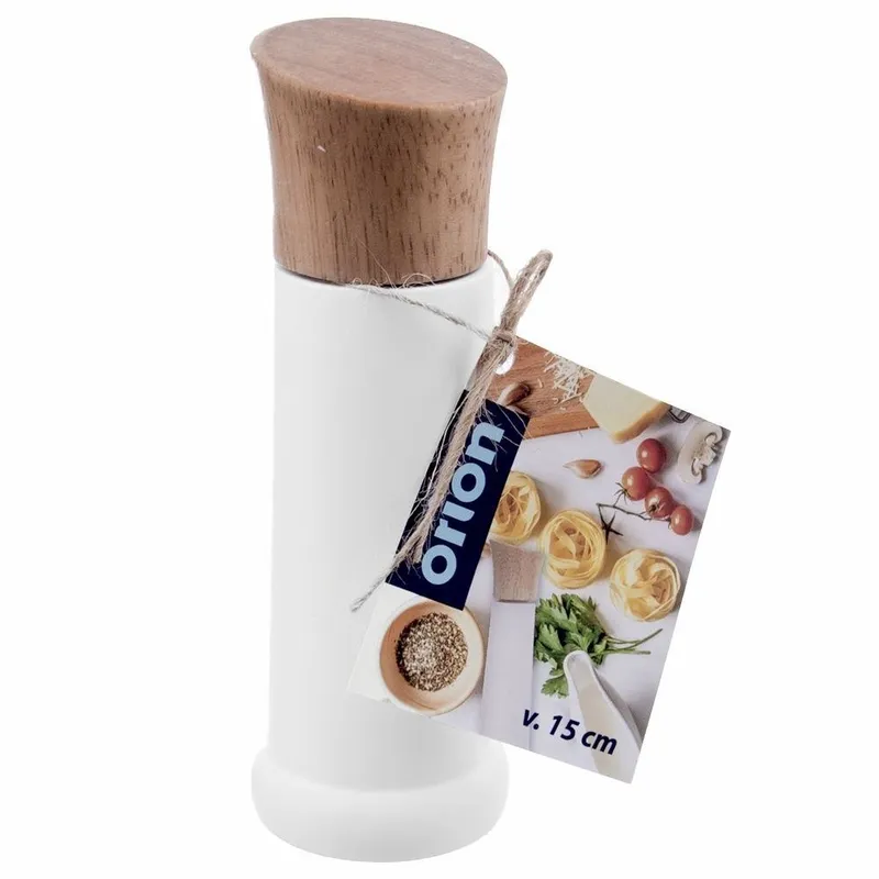Młynek Do Pieprzu I Soli WHITELINE 20 cm Regulacja Tworzywo Drewno MEBLIVA