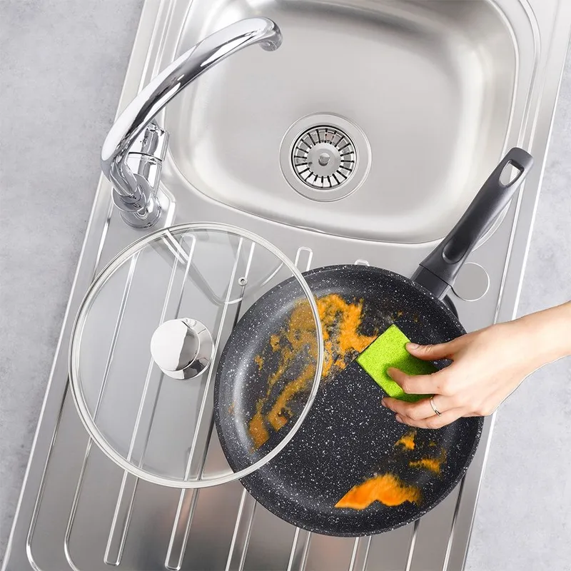 Patelnia Granitowa Z Pokrywką 28 cm Grande Do Indukcji MEBLIVA