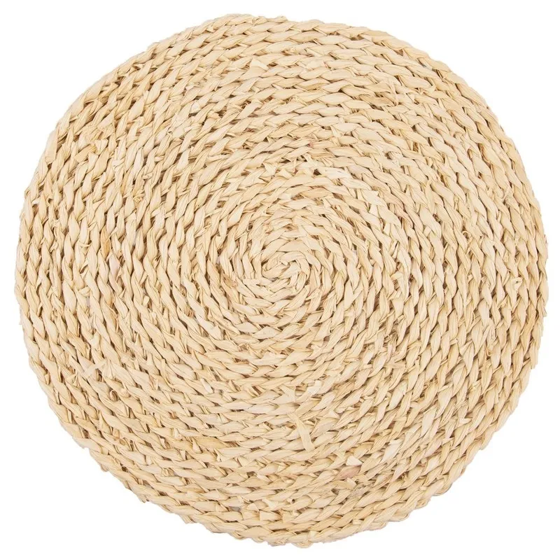 Podkładka Na Stół Okrągła Naturalna Boho 35 cm Liście Kukurydzy MEBLIVA