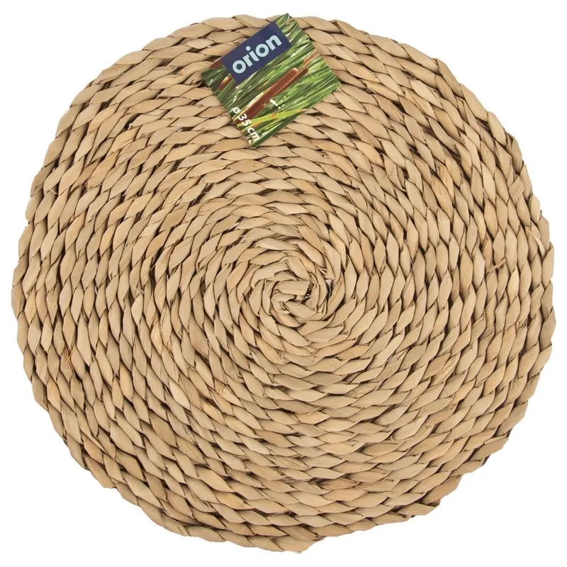 Podkładka Na Stół Okrągła Naturalna Boho 35 cm Liście Pałki Wodnej MEBLIVA