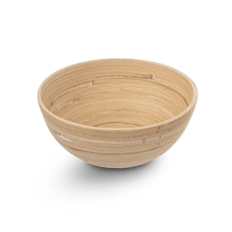 Miska Bambusowa Naturalna 14 cm Dekoracyjna Na Produkty Suche MEBLIVA