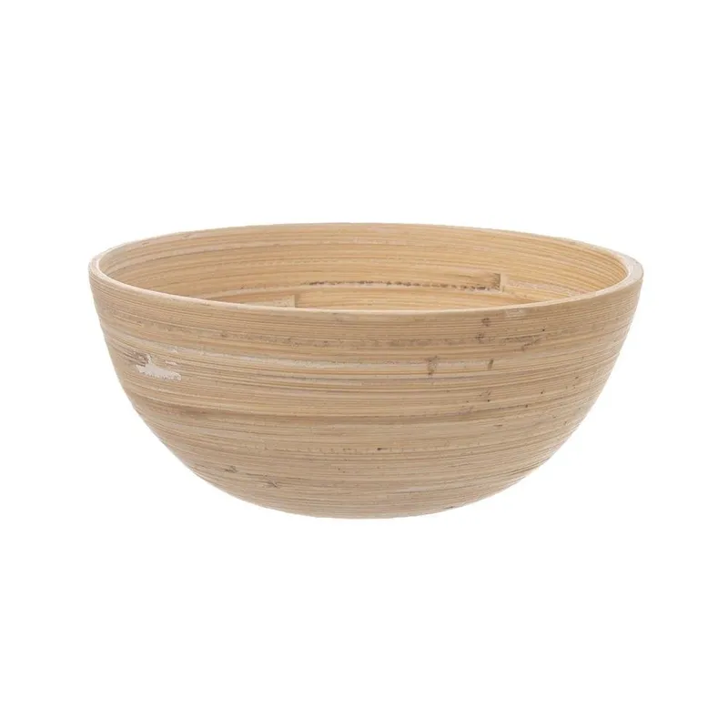 Miska Bambusowa Naturalna 14 cm Dekoracyjna Na Produkty Suche MEBLIVA