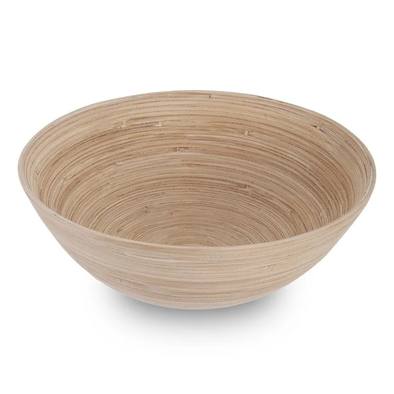 Miska Bambusowa Naturalna 25 cm Dekoracyjna Na Produkty Suche MEBLIVA