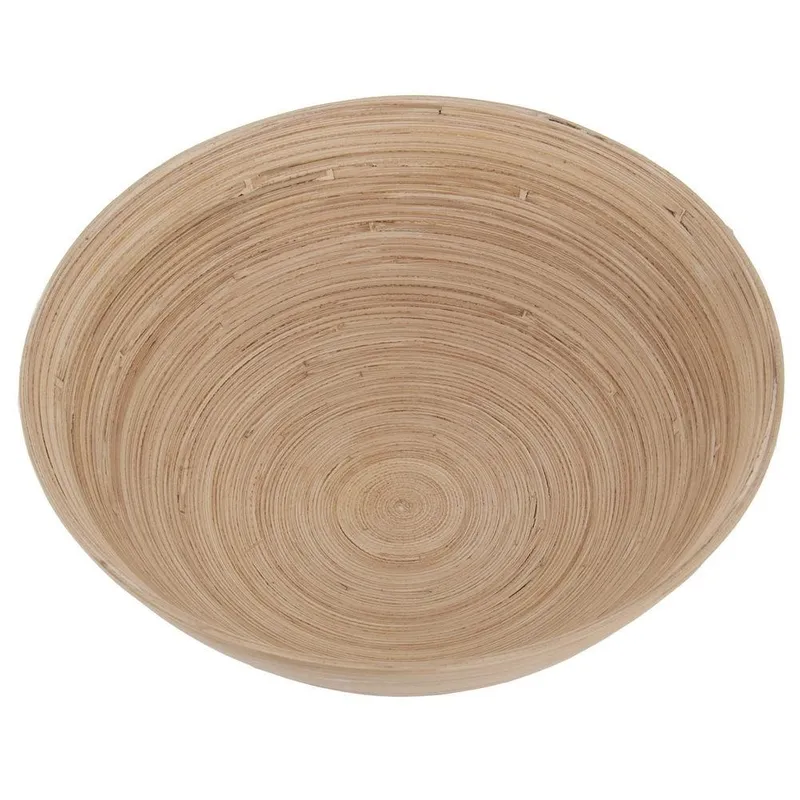 Miska Bambusowa Naturalna 25 cm Dekoracyjna Na Produkty Suche MEBLIVA