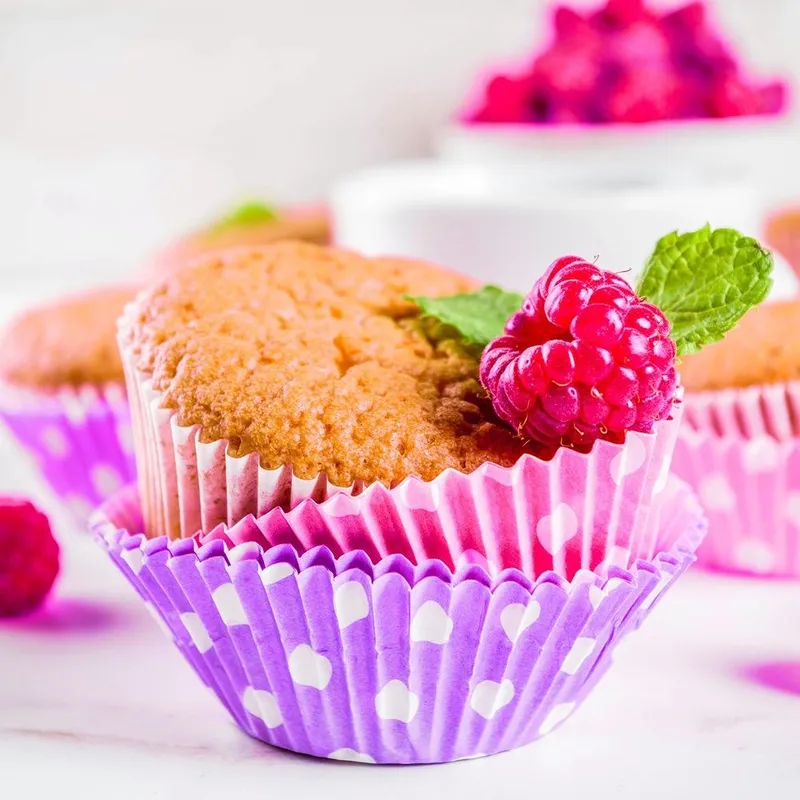 Papilotki Papierowe Do Muffinek 80 szt 6 cm Wytrzymałe Do +220°C MEBLIVA