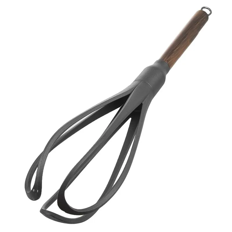 Trzepaczka Termoplastyczna WOODEN 32,5 cm Bezpieczna Do Teflonu MEBLIVA