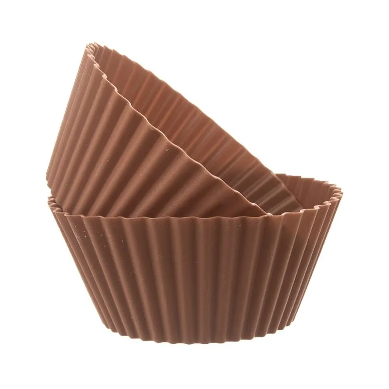Foremki Do Muffinek Silikonowe SILLINIE 5,5 cm Do Piekarnika 6 szt. MEBLIVA