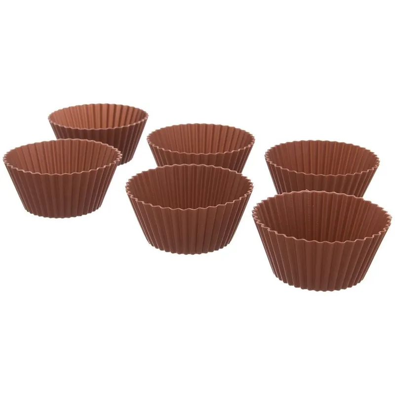 Foremki Do Muffinek Silikonowe SILLINIE 5,5 cm Do Piekarnika 6 szt. MEBLIVA