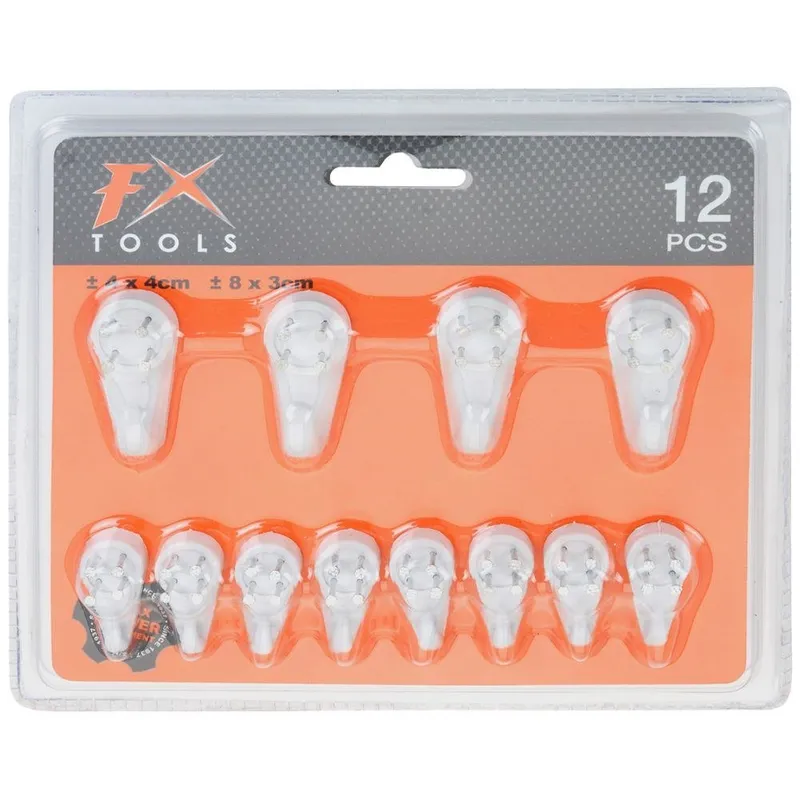 Haczyk Szpilkowy Do Betonu 12 szt. FX Tools Bez Wiercenia MEBLIVA