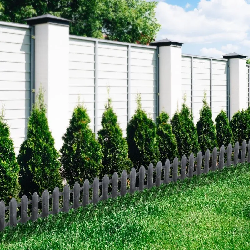 Płotek Palisada Obrzeże Ogrodowy Ozdobny Solidny 200 x 15 GARDIVA - Szary