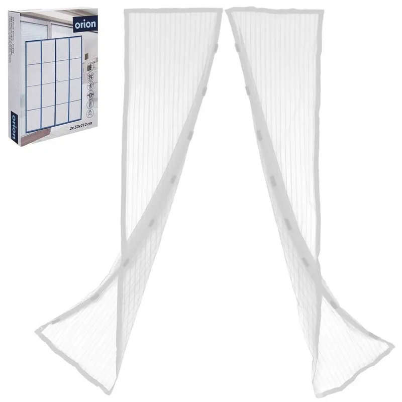Moskitiera Na Drzwi Z Magnesem Siatka 208x100 cm MEBLIVA - Biała