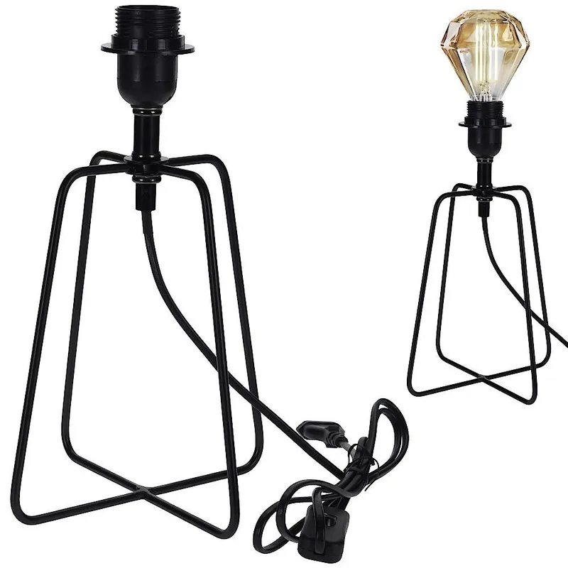 Lampa Stołowa Nocna Metalowa 21 cm Do Biura I Pokoju MEBLIVA - Czarna