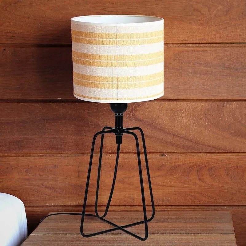 Lampa Stołowa Nocna Metalowa 21 cm Do Biura I Pokoju MEBLIVA - Czarna