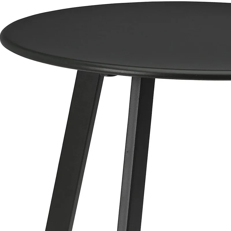 Stolik Balkonowy Kawowy Metalowy Szary Okrągły Zewnętrzny 50 x 45 GARDIVA