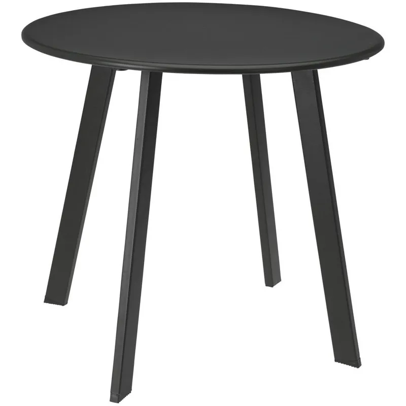 Stolik Balkonowy Kawowy Metalowy Szary Okrągły Zewnętrzny 50 x 45 GARDIVA
