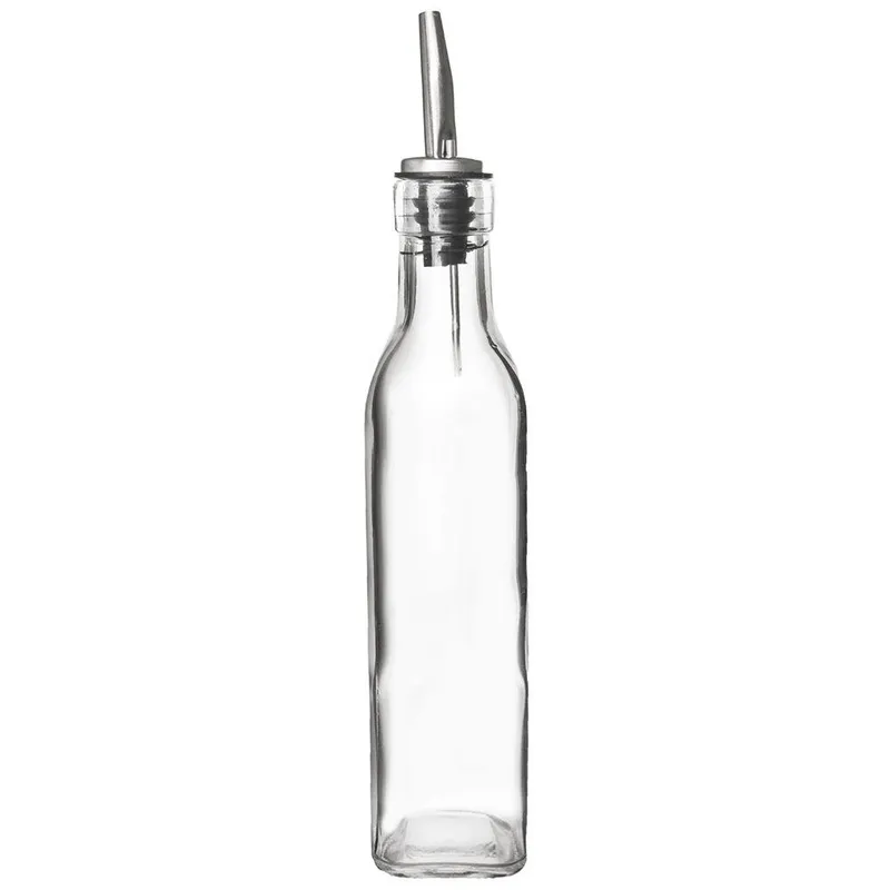 Butelka Na Oliwę Ocet Z Dozownikiem Szklana 250 ml Przezroczysta MEBLIVA