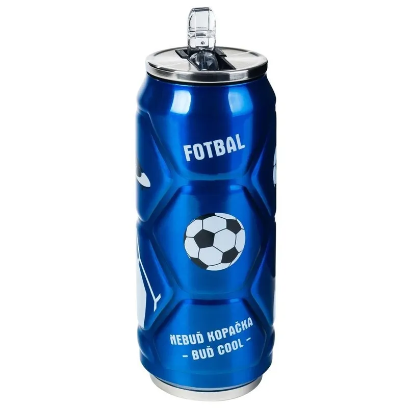 Kubek Termiczny Termos Bidon Piłka Puszka 500 ml MEBLIVA - Niebieski