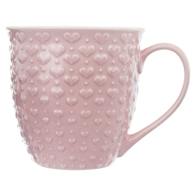Kubek Do Kawy I Herbaty Duży Ceramiczny 580 ml MEBLIVA - Różowy