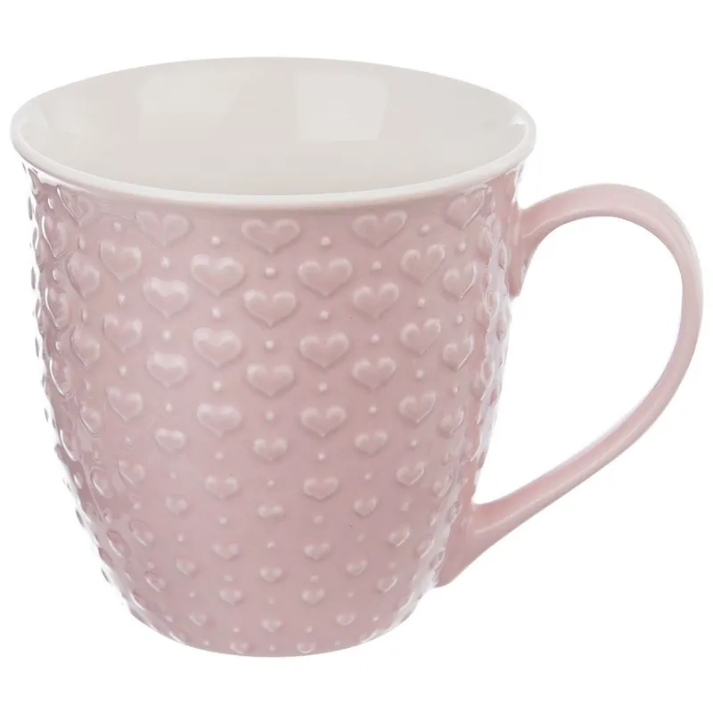 Kubek Do Kawy I Herbaty Duży Ceramiczny 580 ml MEBLIVA - Różowy