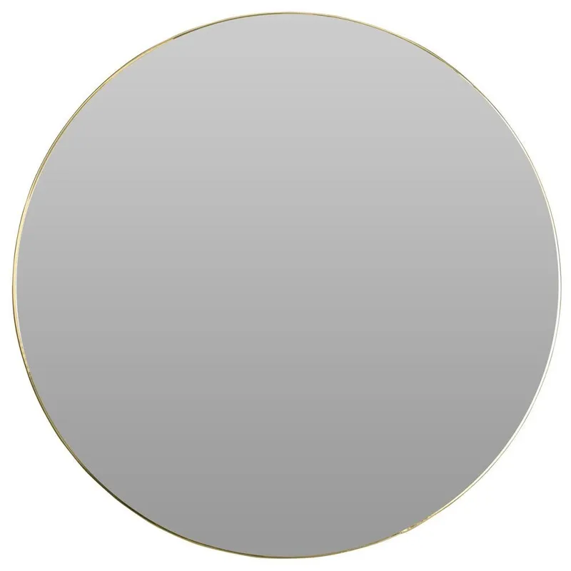 Lustro Ścienne Wiszące Okrągłe Eleganckie Dekoracyjne 55 cm MEBLIVA - Złote