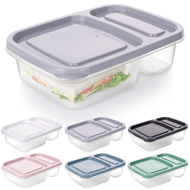 Pojemnik Na Żywność Dzielony 750 ml Lunchbox Mrożenie 19 x 13,5 cm MEBLIVA