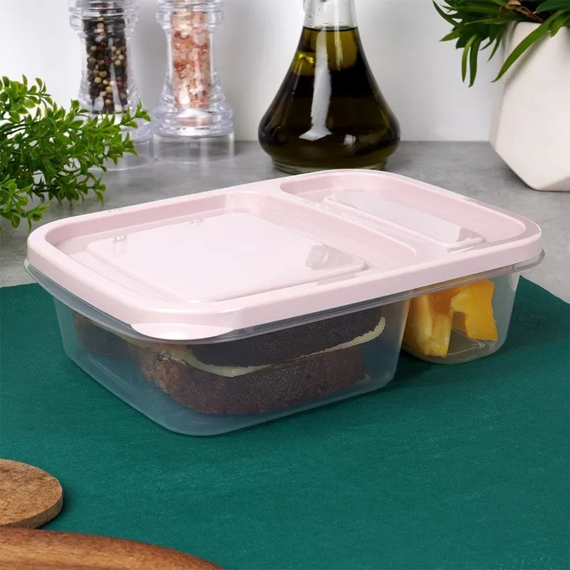 Pojemnik Na Żywność Dzielony 750 ml Lunchbox Mrożenie 19 x 13,5 cm MEBLIVA